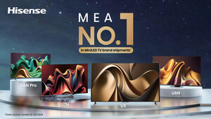 Hisense Ranked No.1 in MEA for Large-Screen and MiniLED TV Shipments