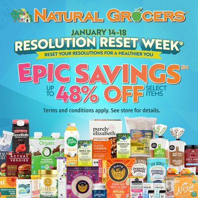 Jump-start a healthy new year with epic savings, exciting sweepstakes, freebies, and more at Natural Grocers from January 14 to 18, 2025.