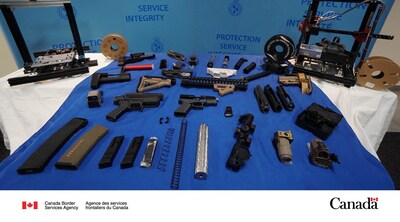 Prohibited firearm parts and 3D manufacturing equipment (CNW Group/Canada Border Services Agency)