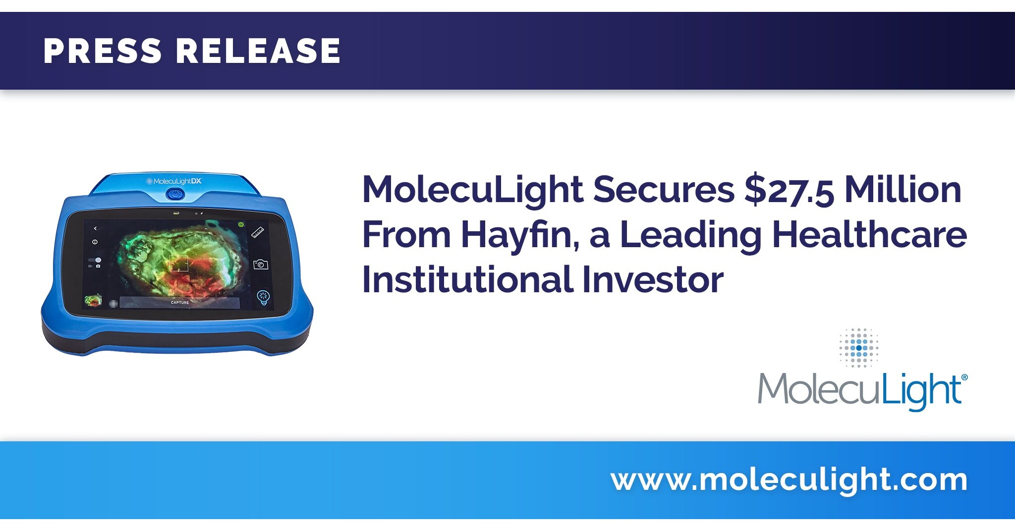 MolecuLight Secures .5 Million From Hayfin, a Leading Healthcare Institutional Investor