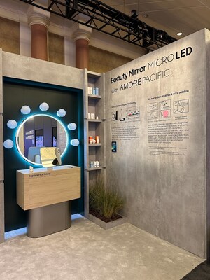 Amorepacific 'AI Skin Analysis & Care Solution' in Samsung Electronics' 'MICRO LED Beauty Mirror'