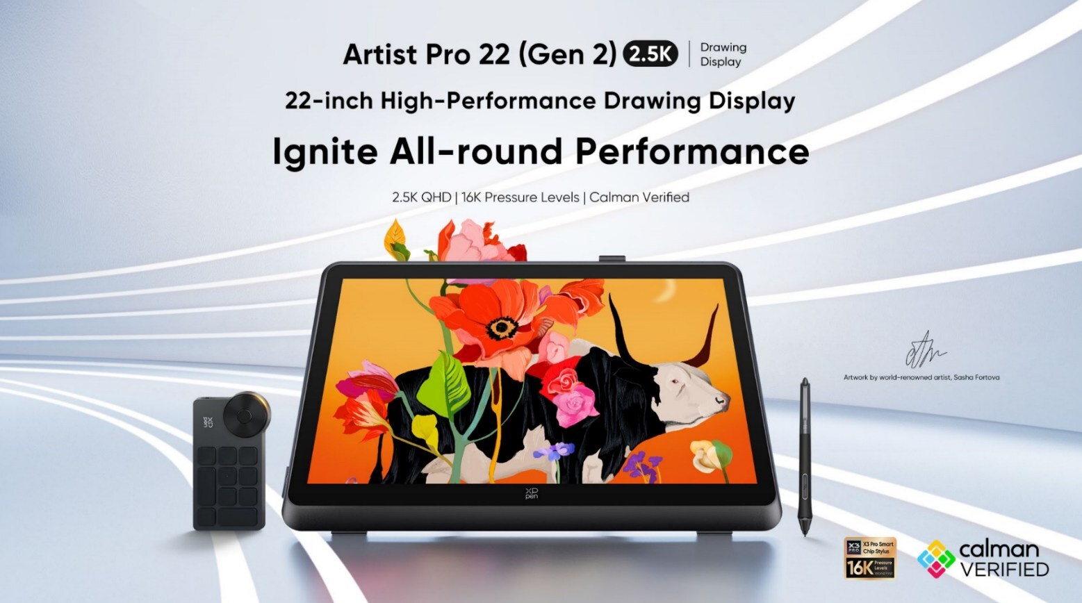 XPPen Unveils Artist Pro 22 (Gen 2) with 2.5 K High-Performance 22-inch Drawing Display