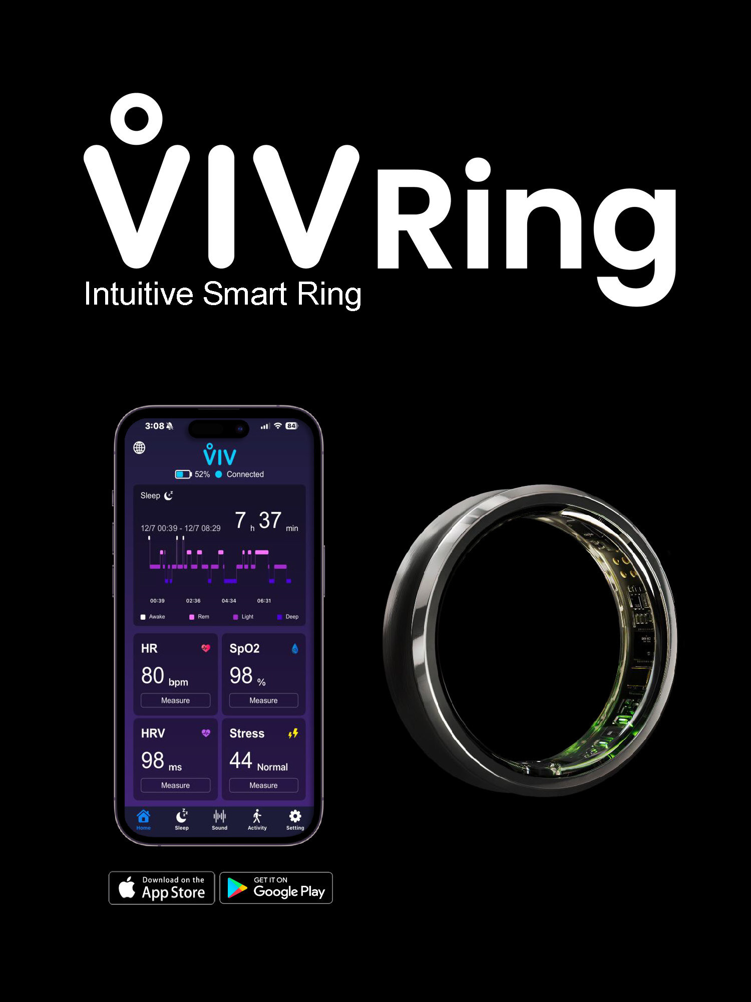 VIV™ Ring: The World's 1st Smart Ring with Generative Sleep Aid Sound at CES 2025