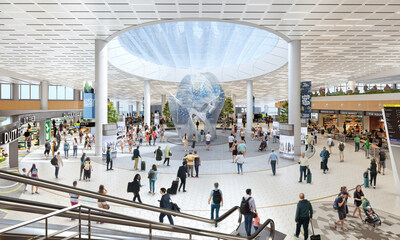 Rendering of the JFK Terminal 6 Grand Hall