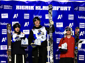 Monster Army Rider Luca Harrington Takes 1st Place in the Men’s Freeski Big Air Competition at the Klagenfurt FIS World Cup Event in Austria