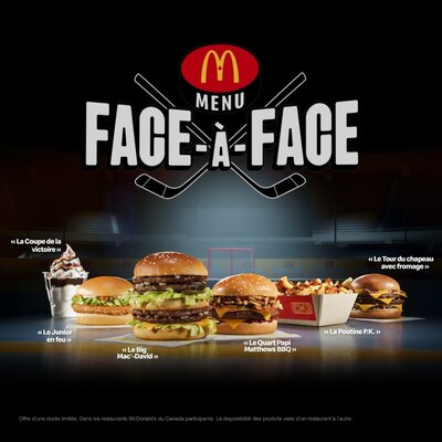 Matthews et McDavid s’affrontent pour un face-à-face épique signé McDonald’s, mettant également en vedette P.K. Subban dans la version québécoise de cette toute nouvelle promotion. Le menu Face-à-face est disponible dès maintenant et pour une durée limitée dans les restaurants participants. (Groupe CNW/McDonald's Canada)