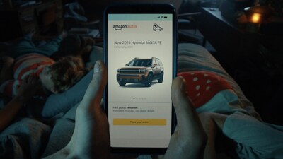 Image from Hyundai’s national TV Amazon ad “Add to Cart,” January 7, 2025