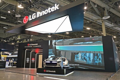 Overview of LG Innotek’s booth at CES 2025.