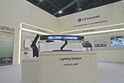 LG Innotek’s vehicle lighting module, ‘Nexlide,’ showcased at CES 2025. (PRNewsfoto/LG Innotek)