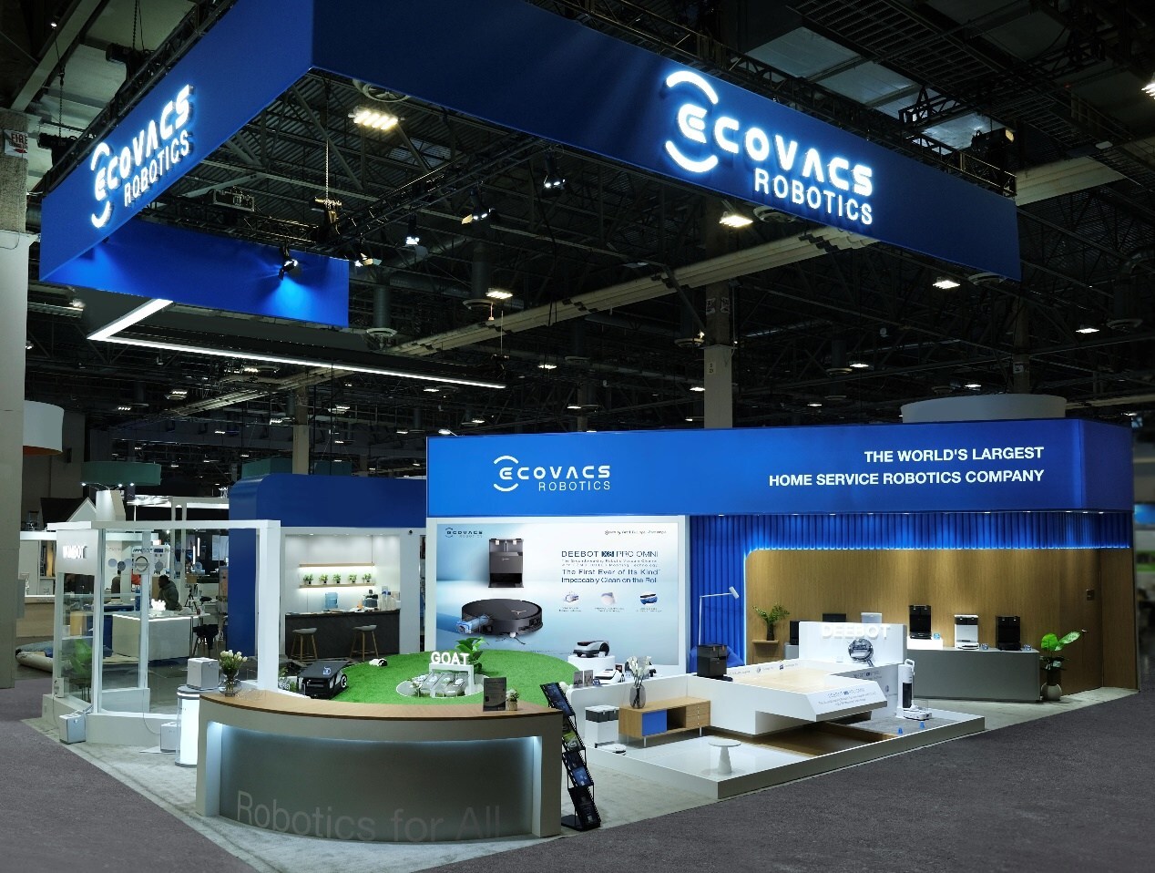 ECOVACS Robotic Vacuum Cleaner DEEBOT X8 with OZMO ROLLER Technology: A Leap Forward in Robotics at CES 2025