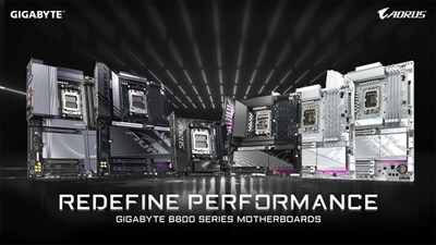 GIGABYTE redefine el rendimiento de las motherboards  Intel y AMD serie B800 con tecnología IA en el CES 2025