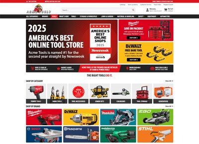 AcmeTools.com ranked first by Newsweek for 2025