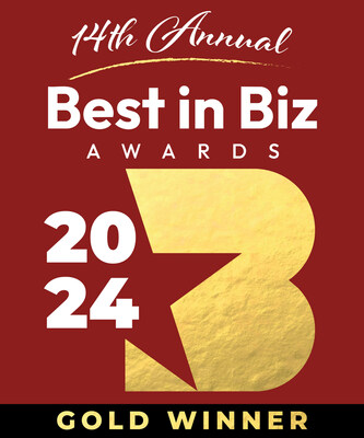 Best in Biz Awards 2024 gold winner logo