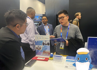 YQN team actively engaging with visitors at CES 2025