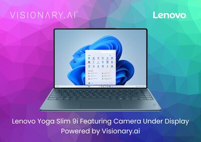 Lenovo Yoga Slim 9i Laptop Featuring Camera Under Display Powered, by Visionary.ai