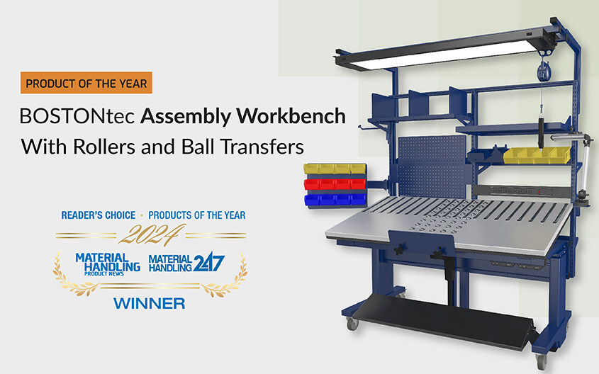 BOSTONtec's Ergonomic Electric Height Adjustable Assembly Workbench Wins 2024 Readers' Choice Product of the Year Award in Ergonomics & Safety