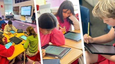 Students using Jotit digital-paper during a classroom session. JotIt supports organization and engagement creating a distraction free digital learning environment.