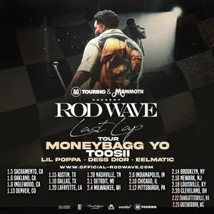 AG Touring &amp; Mammoth Live Expands Rod Wave's "Last Lap" Tour with Second Leg