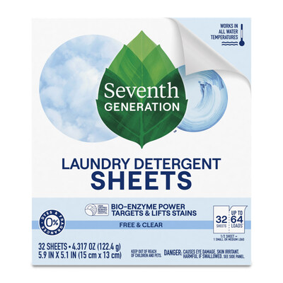 Seventh Generation Laundry Detergent Sheets - Free & Clear