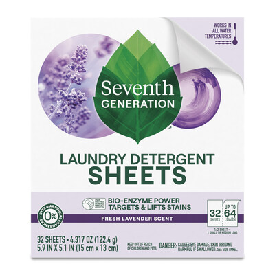 Seventh Generation Laundry Detergent Sheets - Fresh Lavender Scent