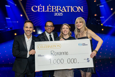 Roxanne Zengarli won $1,000,000 at the Célébration 2025 Gala (CNW Group/Loto-Québec)