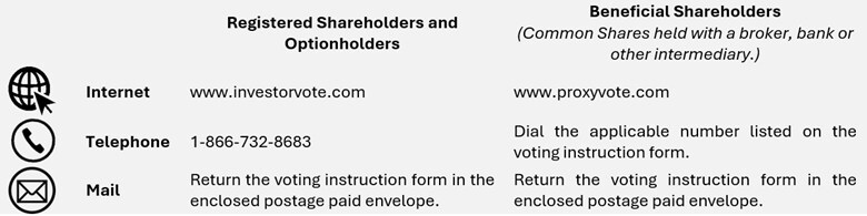 How to Vote (CNW Group/SilverCrest Metals Inc.) How to Vote (CNW Group/SilverCrest Metals Inc.)
