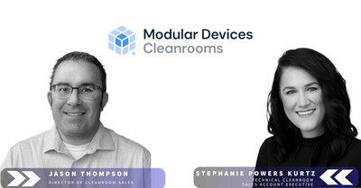 Jason Thompson, Director of Cleanroom Sales, Modular Devices and Stephanie Powers Kurtz, Technical Cleanrooms Sales Account Executive, Modular Devices