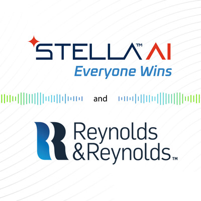 Image of STELLA Automotive AI logo and Reynolds & Reynolds logo on a white background