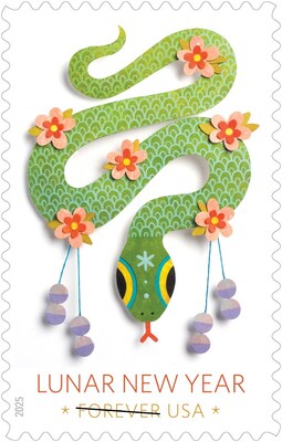 USPS Unveils 2025 Lunar New Year Stamp