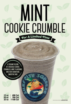 Surf City Squeeze Introduces Irresistible Mint Cookie Crumble Smoothie