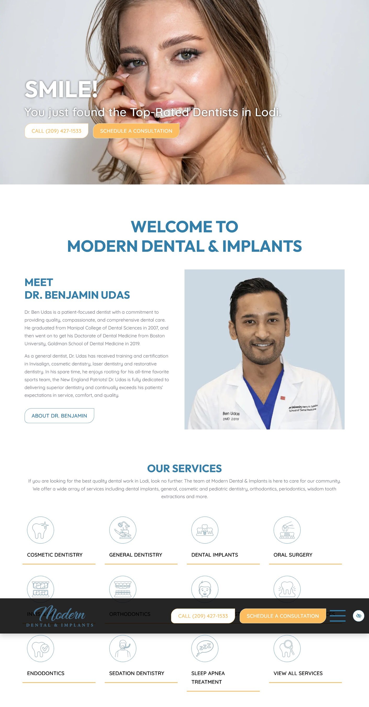 Modern Dental &amp; Implants in Lodi, CA, is Recognized as 2025 Top Patient Rated Dentist by Find Local Doctors