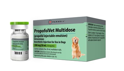 PropofolVet Multidose, an anesthetic injection designed specifically for veterinary practices.