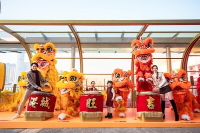 Visitors can strike the drums to usher in a year filled with positivity (PRNewsfoto/Harbour City Estates Limited)