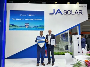 JA Solar Named 2025 MENA Region "Top Brand PV" at WFES 2025