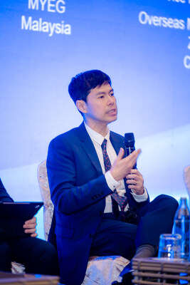 TS Wong, Group Managing Director of MYEG and Co-founder of Zetrix, speaking during his dialogue session titled “Creating an Environmentally Friendly Digital Future” at the China-ASEAN Digital Ecosystem Cooperation Forum in Bangkok. (PRNewsfoto/Zetrix,MYEG)