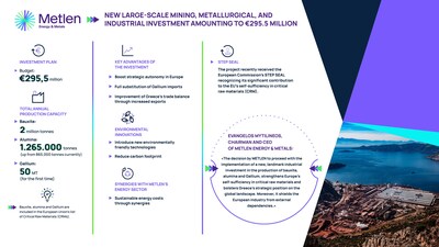 New Mining Metallurgical and Industrial Investment by METLEN