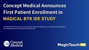 Concept Medical Announces First Patient Enrollment in the MAGICAL BTK IDE Trial, Launching its PAD Clinical Program in the United States