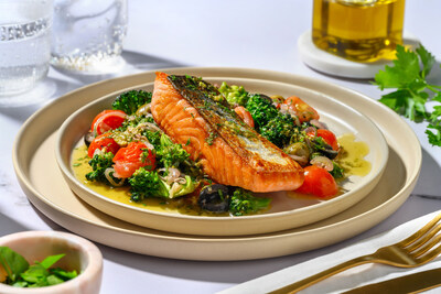 Salmon and Gremolata Butter with Broccoli Puttanesca (CNW Group/HelloFresh Canada)