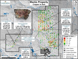 Cascadia Identifies New Copper Porphyry Targets at its Macks and Milner Properties, Yukon