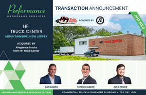 Performance Brokerage Services Advises on the Sale of HFI Truck Center in Mountainside, New Jersey to Allegiance Trucks