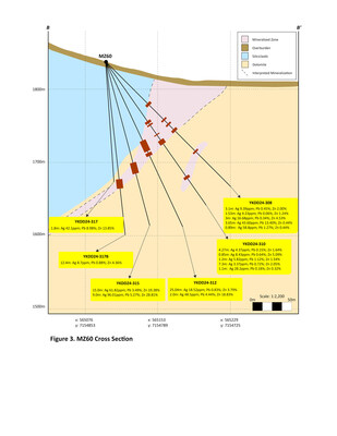 Figure 3 - MZ60 Cross Section (CNW Group/Cantex Mine Development Corp.)