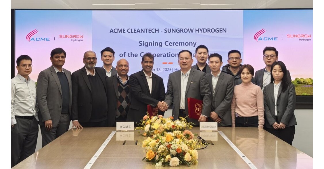 Sungrow Hydrogen Partners with ACME Group for Green Ammonia Project in Oman