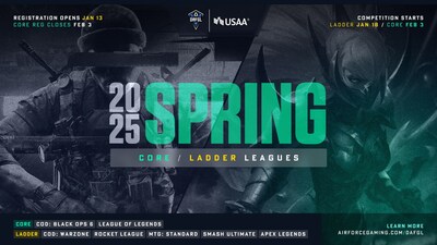 The Department of the Air Force Gaming League (DAFGL) isthrilled to unveil its highly anticipated Spring 2025 Season, featuring competitions in Call of Duty 4v4, League of Legends, and Apex Legends