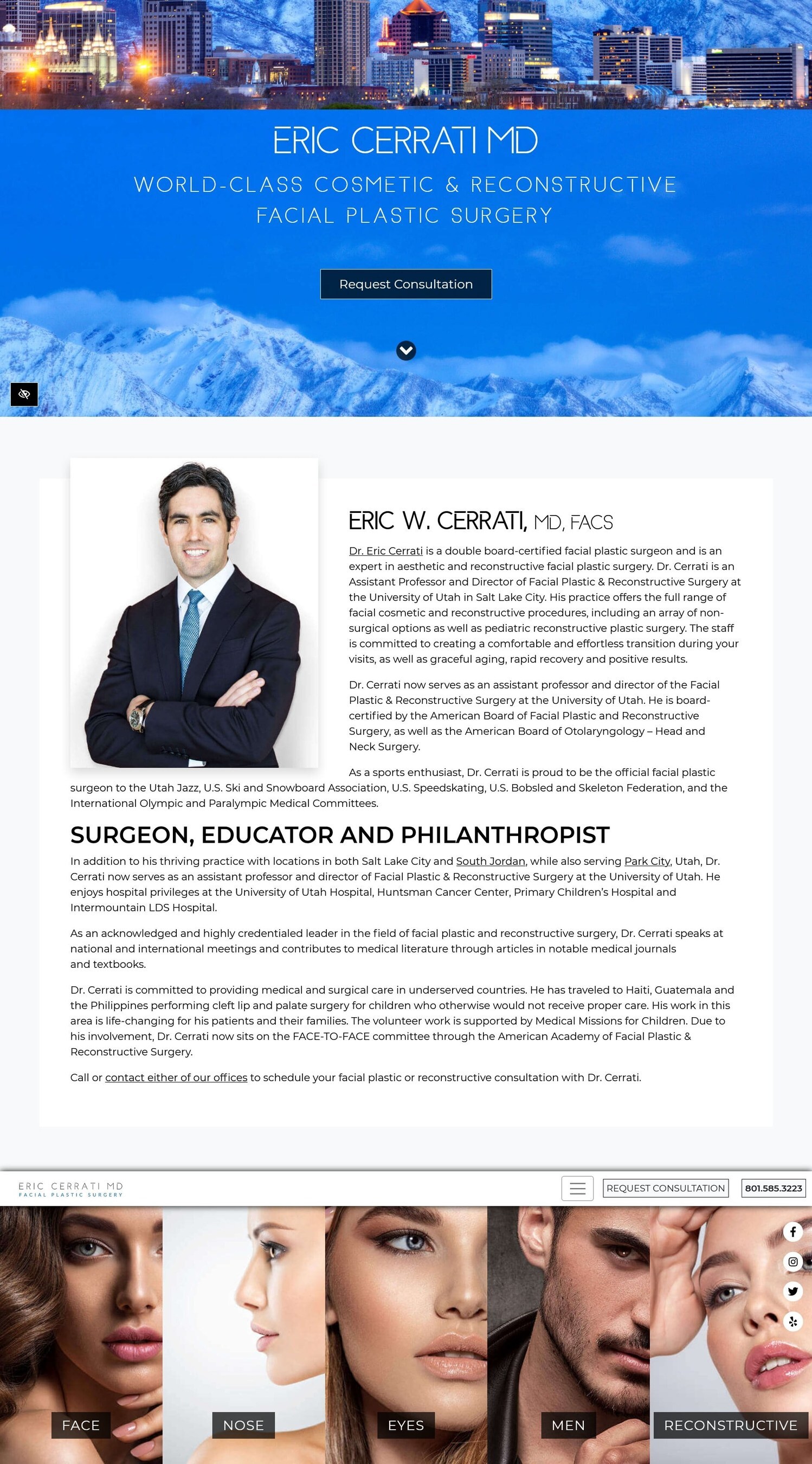 Dr. Eric Cerrati Honored as 2025 Top Patient Rated Facial Plastic Surgeon in Park City by Find Local Doctors