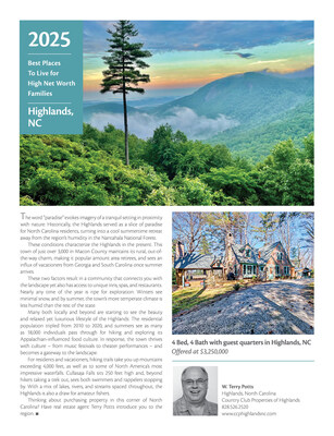 Country Club Properties Highlands NC Terry Potts