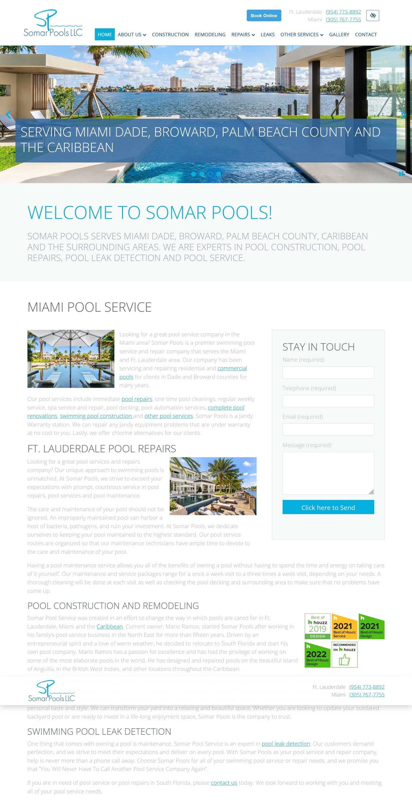 Miami, FL's Somar Pools is Recognized as a 2025 Top Client-Rated Pool Builder by Find Local Contractors