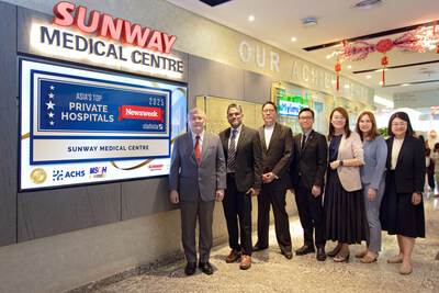 (From left) Dato Lau Beng Long, Sunway Healthcare Group President; Dr Jeffrey Jaya Raj, Head of Orthopaedic Department, Sunway Medical Centre, Sunway City (SMC); Dr Peh Khaik Kee, Clinical Head of Ophthalmology, SMC; Dr Low Kwai Siong, Medical Director, SMC; Tan Mei Shin, Senior Director of Business Development & Corporate Communications; SMC; Choong Sui Ching, General Manager of Orthopaedic Services, SMC