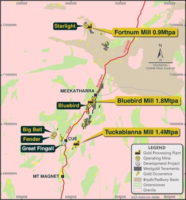 Figure 5: Murchison Location Map (CNW Group/Westgold Resources Limited)