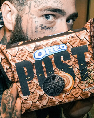 Post Malone with the Limited Edition Post Malone OREO Cookies