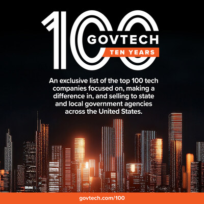 Verra Mobility was named to the GovTech 100 list for the fifth consecutive year.